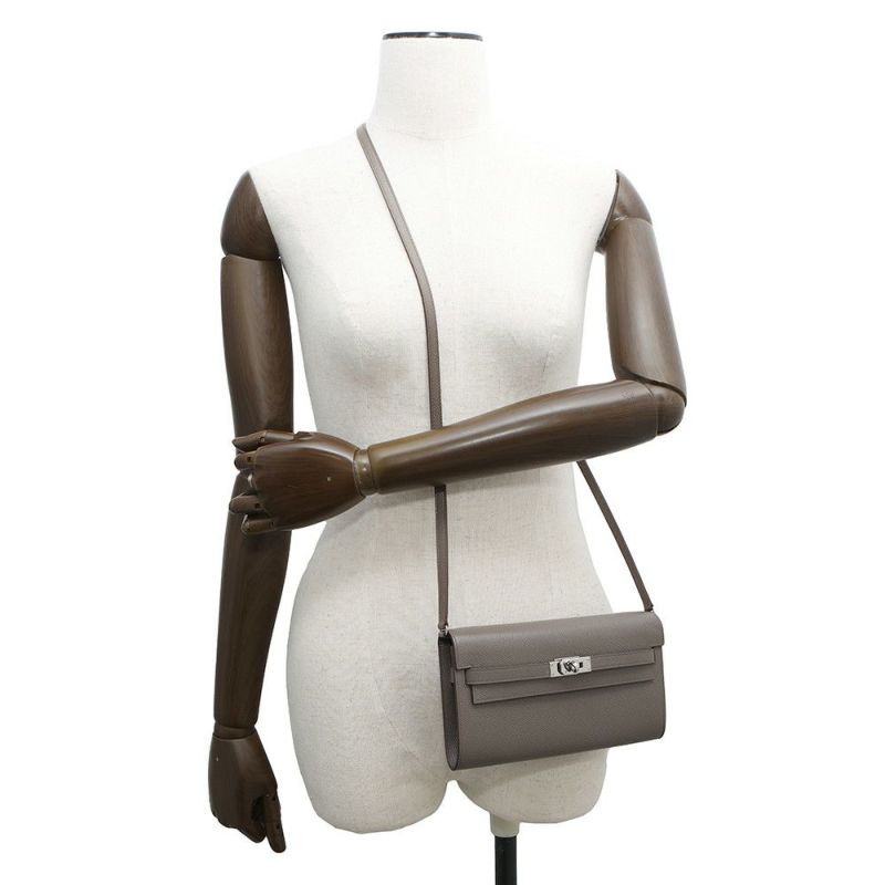 エルメス ケリーウォレット ロング トゥーゴー エタン/シルバー金具 エプソン Z刻印 財布