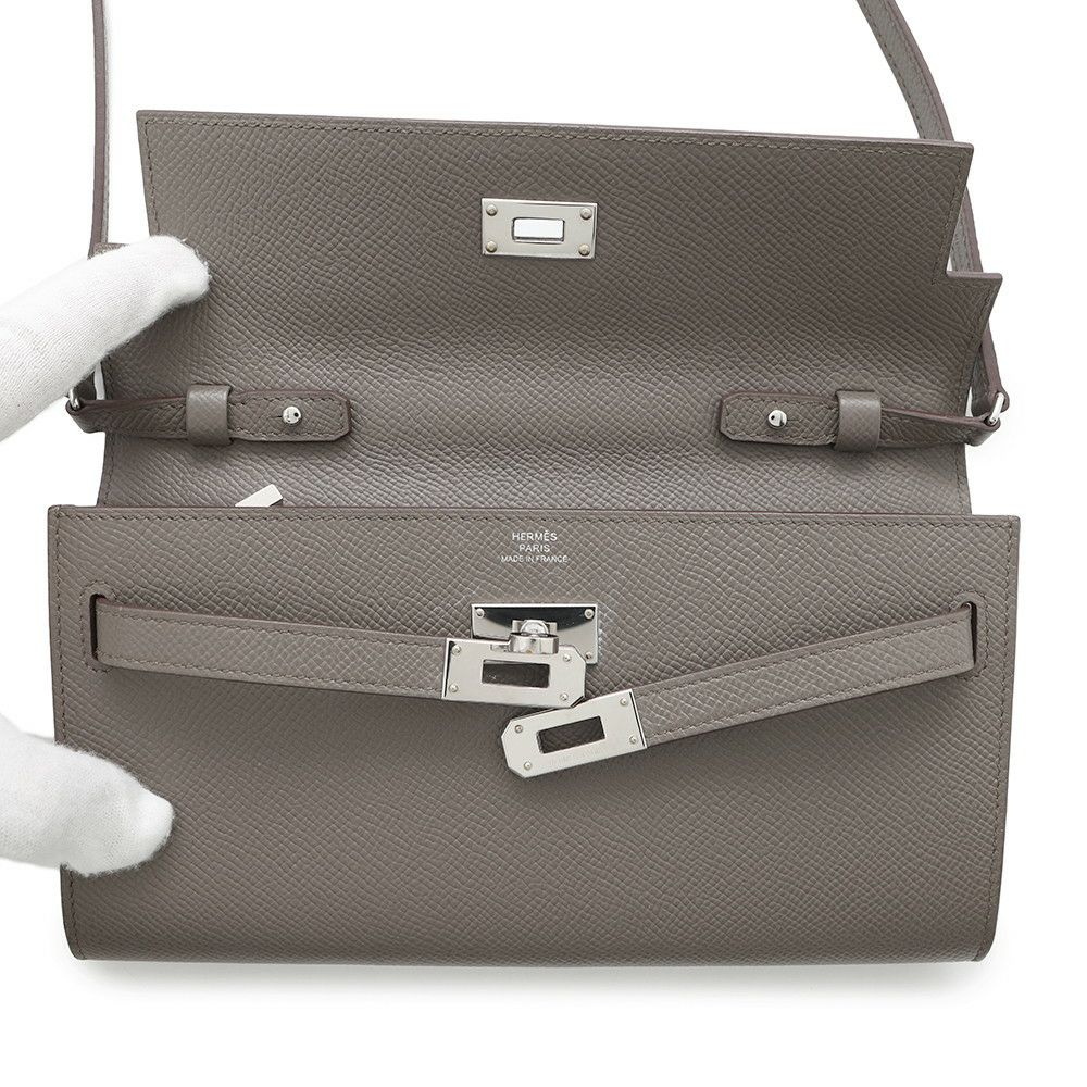 エルメス ケリーウォレット ロング トゥーゴー エタン/シルバー金具 エプソン Z刻印 財布