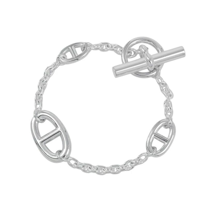 エルメス ブレスレット シェーヌダンクル ファランドール SV925シルバー サイズLG HERMES