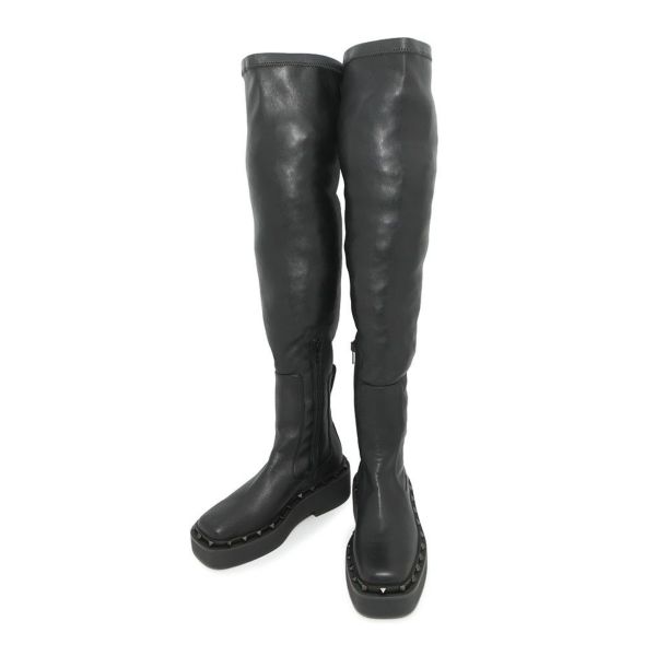 バレンティーノ・ガラヴァーニ VLogo Signatureブラックブーツ Vlogo Signature Calfskin Ankle Boot 75mm for Woman in Black