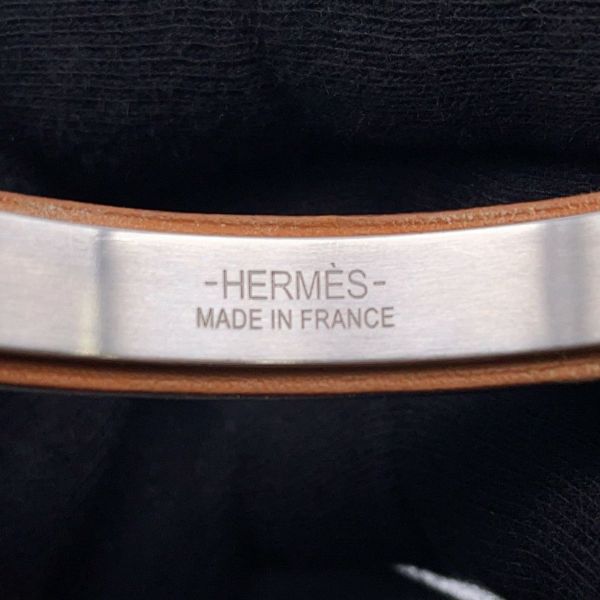 エルメス バングル ジャンピング レザー メタル サイズ S HERMES ブレスレット 黒