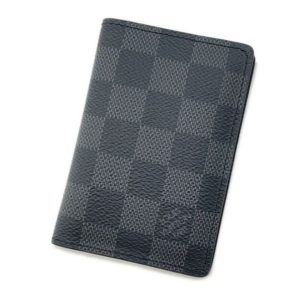 ルイヴィトン カードケース ダミエ・グラフィット オーガナイザー・ドゥ ポッシュ N63143 ヴィトン メンズ 黒 ブラック