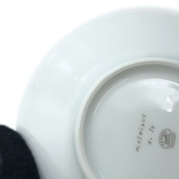 エルメス ティーカップ・ソーサー モザイク ヴァンキャトル 2客セット 160ml HERMES 食器 ギフト ポーセリン 白
