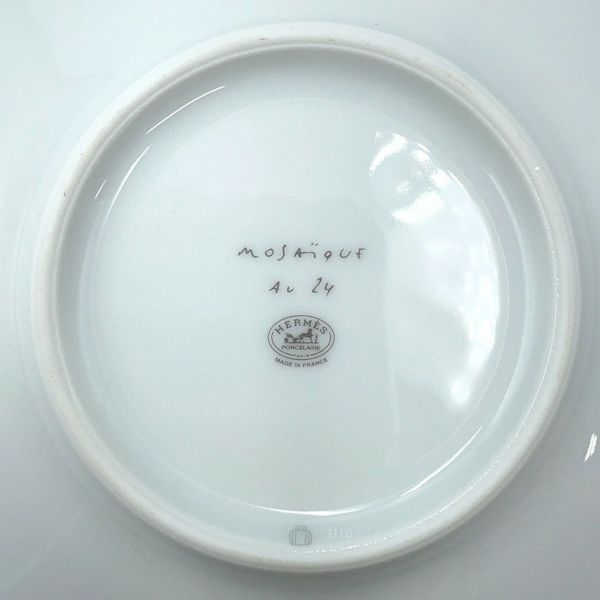 エルメス ティーカップ・ソーサー モザイク ヴァンキャトル 2客セット 160ml HERMES 食器 ギフト ポーセリン 白