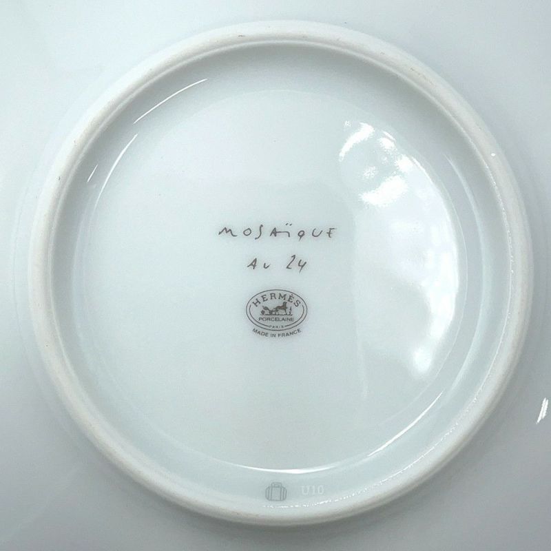 エルメス ティーカップ・ソーサー モザイク ヴァンキャトル 2客セット 160ml HERMES 食器 ギフト ポーセリン 白