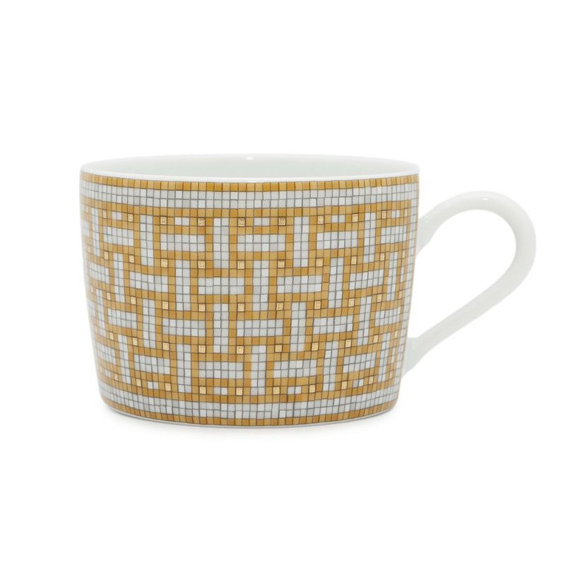 エルメス ティーカップ・ソーサー モザイク ヴァンキャトル 2客セット 160ml HERMES 食器 ギフト ポーセリン 白