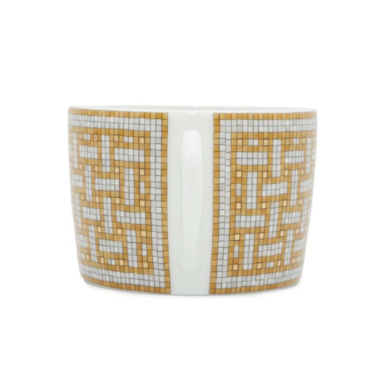 エルメス ティーカップ・ソーサー モザイク ヴァンキャトル 2客セット 160ml HERMES 食器 ギフト ポーセリン 白