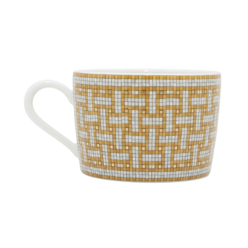 エルメス ティーカップ・ソーサー モザイク ヴァンキャトル 2客セット 160ml HERMES 食器 ギフト ポーセリン 白