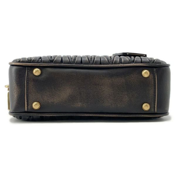 ミュウミュウ ハンドバッグ アルカディ マテラッセ ダメージ加工 ミディアム レザー 5BB124 Miu Miu 2way