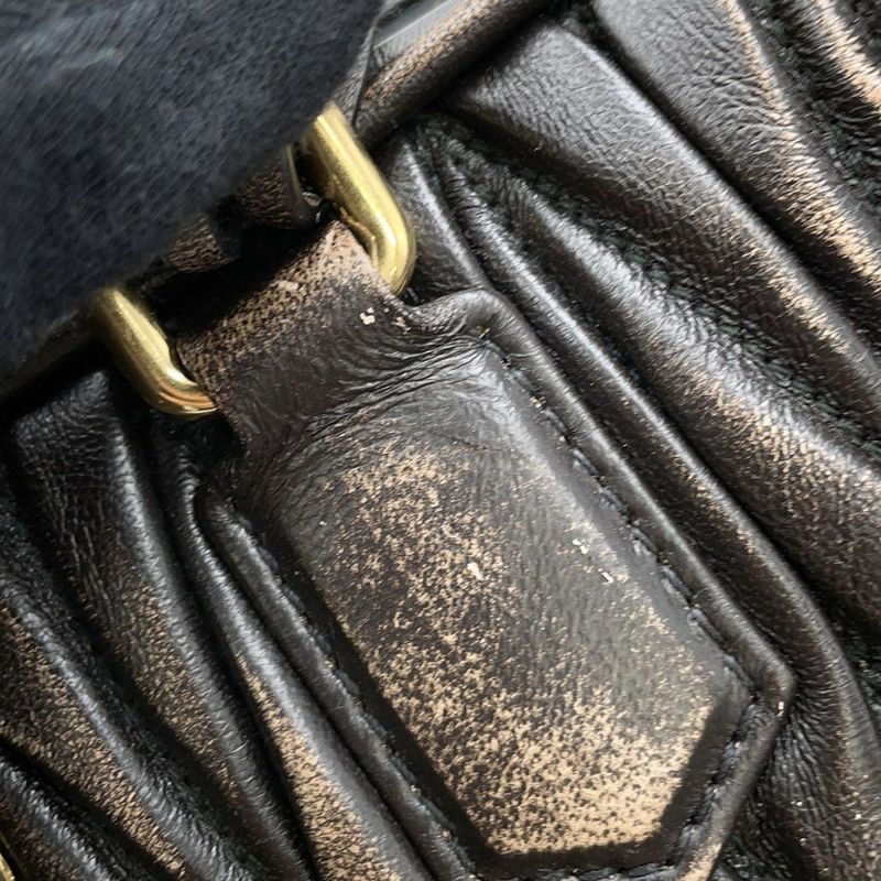 ミュウミュウ ハンドバッグ アルカディ マテラッセ ダメージ加工 ミディアム レザー 5BB124 Miu Miu 2way