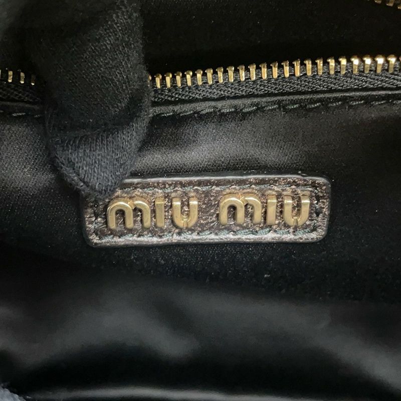 ミュウミュウ ハンドバッグ アルカディ マテラッセ ダメージ加工 ミディアム レザー 5BB124 Miu Miu 2way
