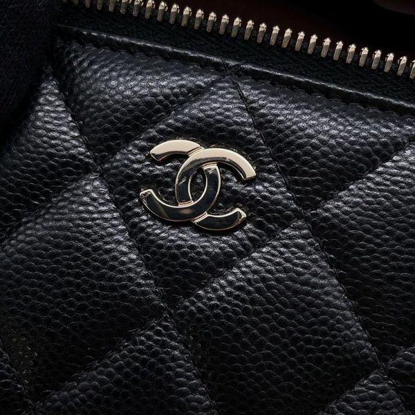 シャネル チェーンショルダーバッグ マトラッセ ココマーク クラシック スモールヴァニティケース ラムスキン AP1340 CHANEL 黒