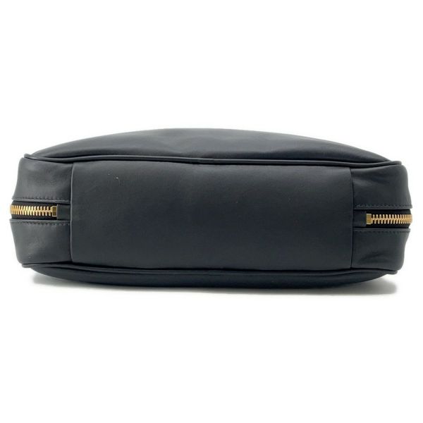 ミュウミュウ ハンドバッグ ボー カーフレザー 5BB117 MIUMIU トップハンドルバッグ 黒