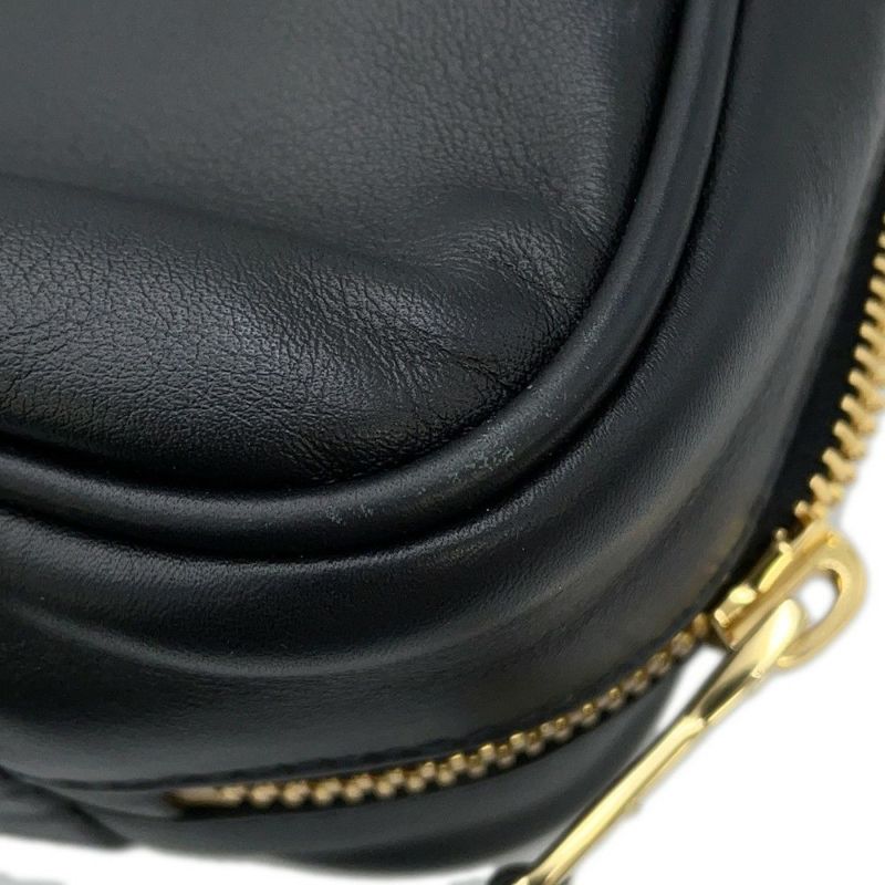 ミュウミュウ ハンドバッグ ボー カーフレザー 5BB117 MIUMIU トップハンドルバッグ 黒