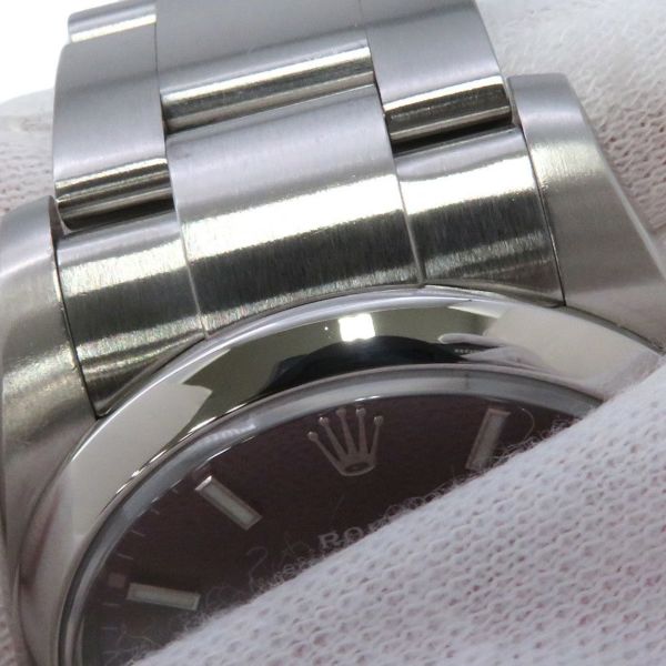 ロレックス オイスターパーペチュアル 34 114200 ROLEX 腕時計 レッドグレープ文字盤