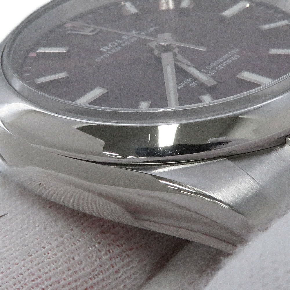 ロレックス オイスターパーペチュアル 34 114200 ROLEX 腕時計 レッドグレープ文字盤