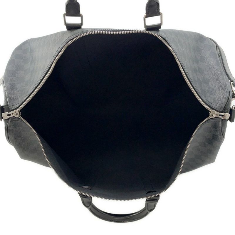 ルイヴィトン ボストンバッグ ダミエ・グラフィット キーポル・バンドリエール 55 N41413 ヴィトン トラベル 黒 ブラック