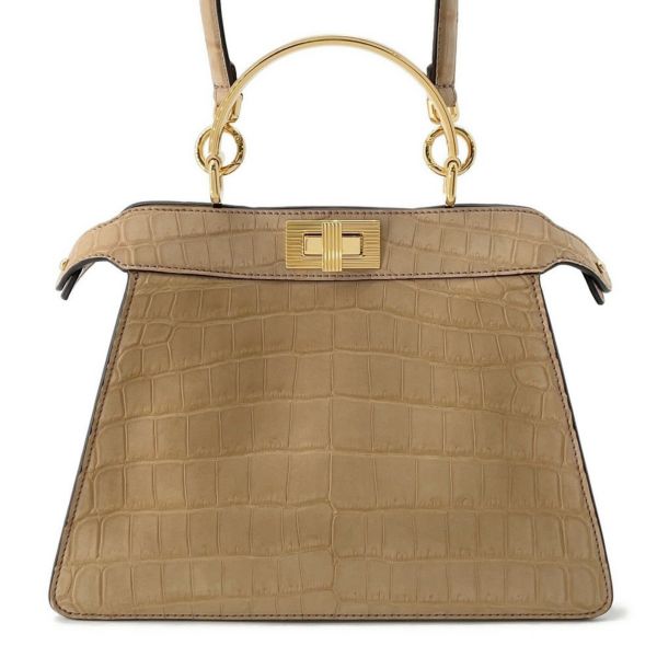 フェンディ ハンドバッグ ピーカブー アイシーユー ISEEU スモール クロコダイル 8BN327 2way