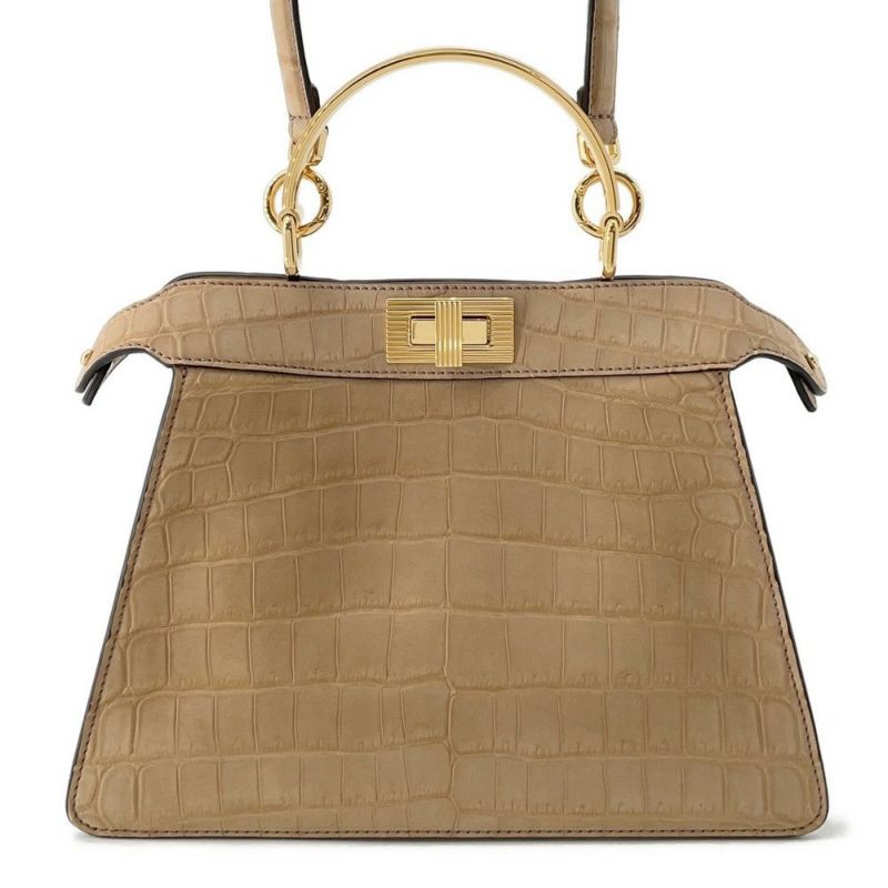 フェンディ ハンドバッグ ピーカブー アイシーユー ISEEU スモール クロコダイル 8BN327 2way