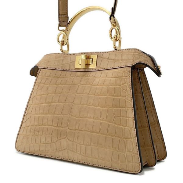 フェンディ ハンドバッグ ピーカブー アイシーユー ISEEU スモール クロコダイル 8BN327 2way