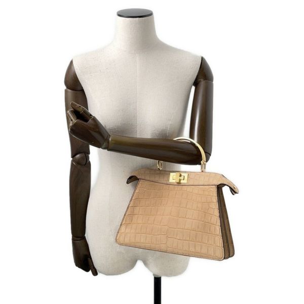 フェンディ ハンドバッグ ピーカブー アイシーユー ISEEU スモール クロコダイル 8BN327 2way