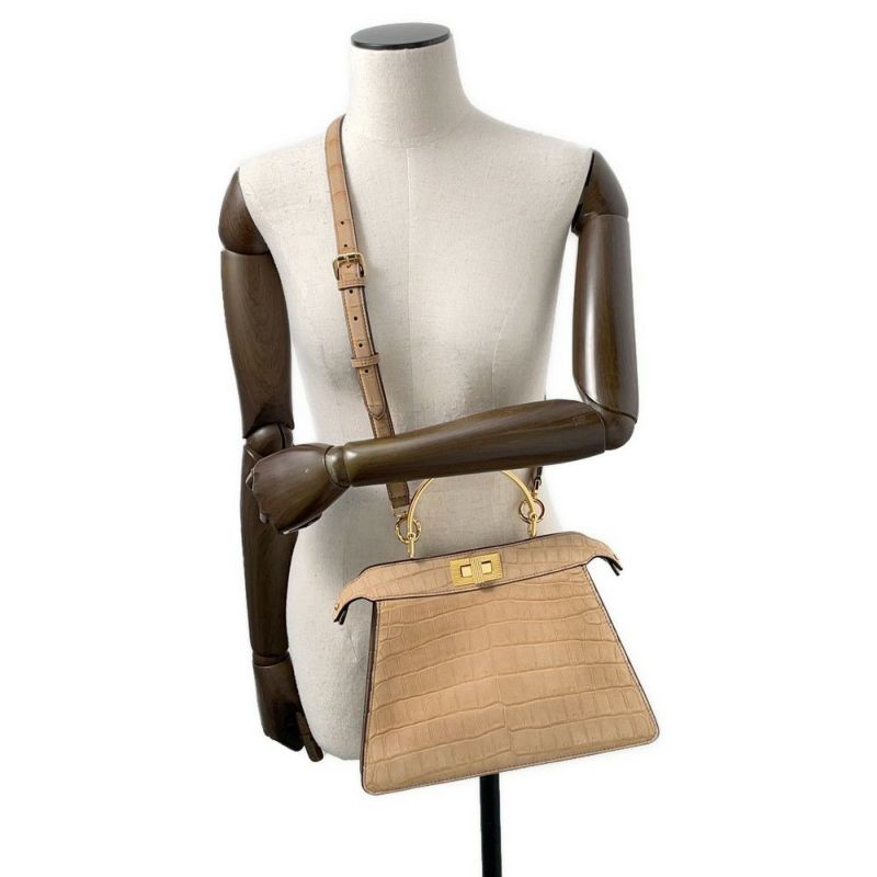 フェンディ ハンドバッグ ピーカブー アイシーユー ISEEU スモール クロコダイル 8BN327 2way