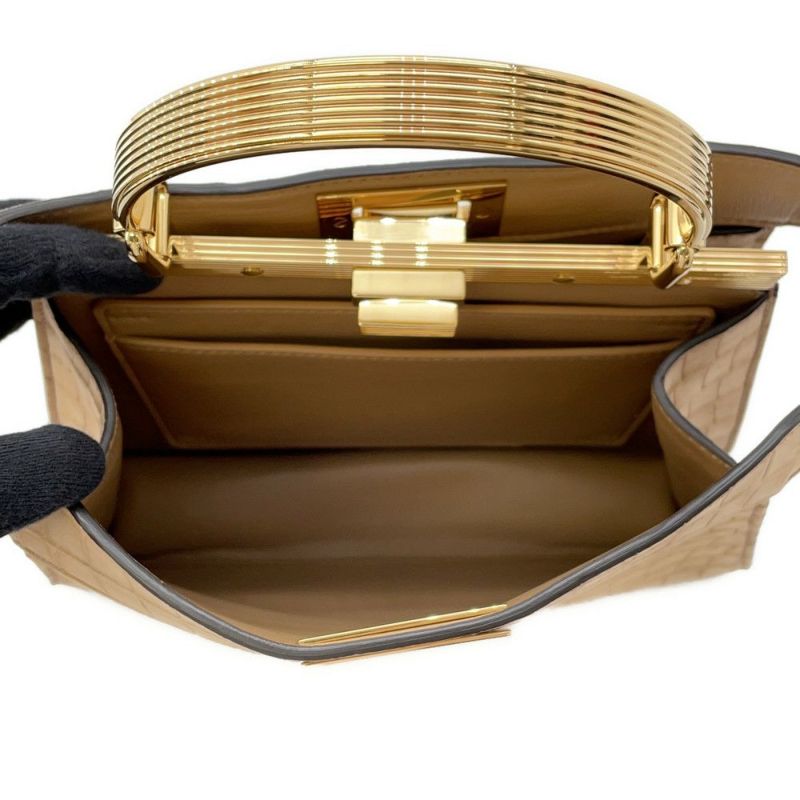 フェンディ ハンドバッグ ピーカブー アイシーユー ISEEU スモール クロコダイル 8BN327 2way