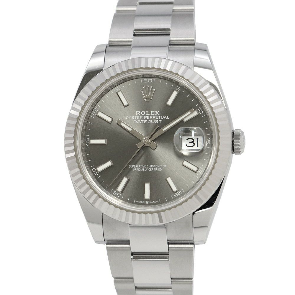 ロレックス デイトジャスト41 SS/K18WG 126334 ROLEX 腕時計 スレート文字盤