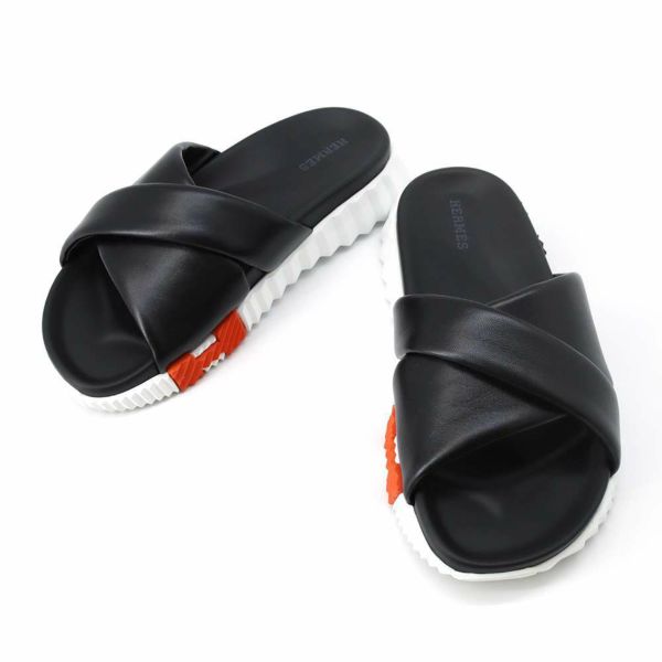 エルメス サンダル インフラ レザー レディースサイズ36 HERMES 靴 黒 | 中古・新品ブランド販売ギャラリーレア公式通販
