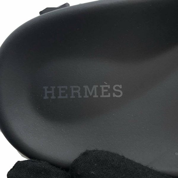 エルメス サンダル インフラ レザー レディースサイズ36 HERMES 靴 黒