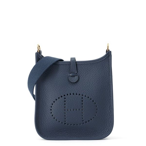 エルメス ショルダーバッグ エブリンTPM 85cm ブルードプリュス/ゴールド金具 トリヨンクレマンス W刻印 HERMES Evelyne
