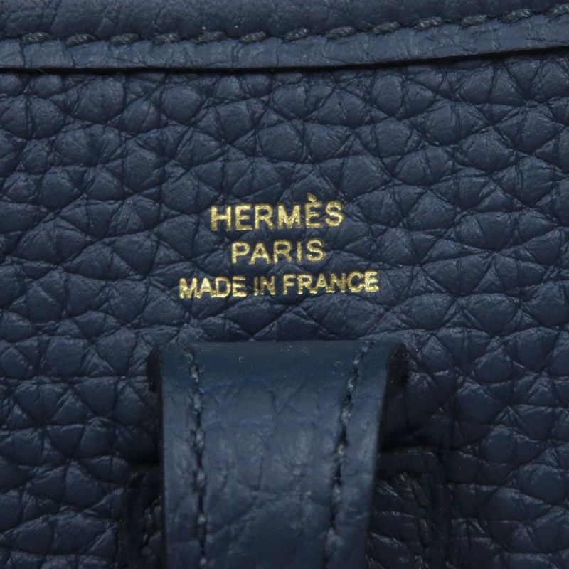 エルメス ショルダーバッグ エブリンTPM 85cm ブルードプリュス/ゴールド金具 トリヨンクレマンス W刻印 HERMES Evelyne