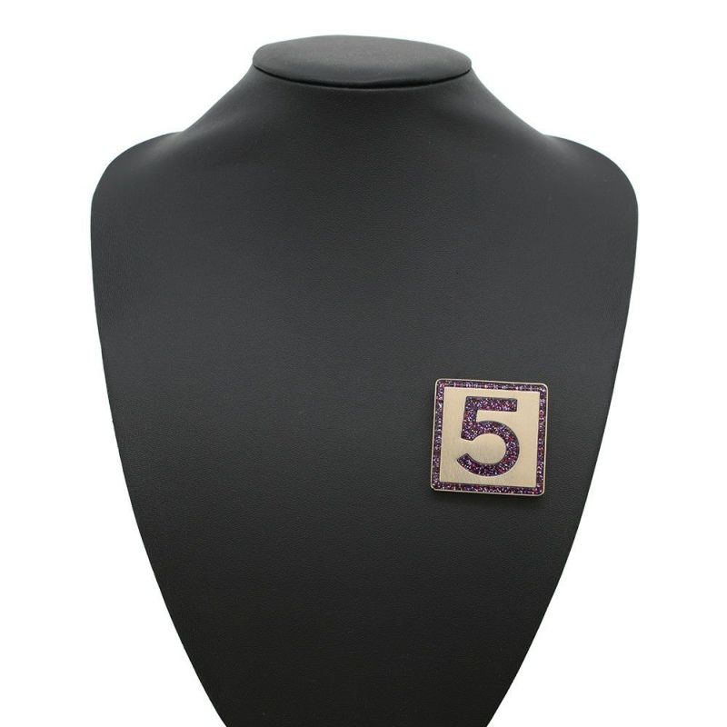 シャネル ブローチ No.5 メタル ラメ A21K CHANEL アクセサリー