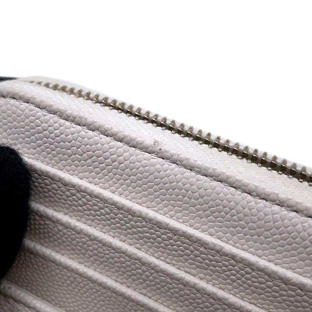 シャネル コインケース マトラッセ ココマーク キャビアスキン AP2061 CHANEL 財布 小銭入れ 白