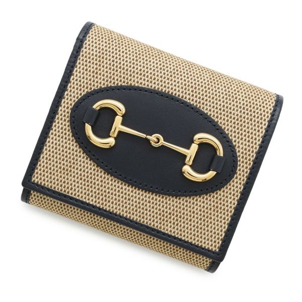 ✨未使用展示品✨　GUCCI ミニ財布　ホースビット　ビット　二つ折り　GG グッチ 二つ折り財布 ホースビット ミニウォレット 621891 GUCCI