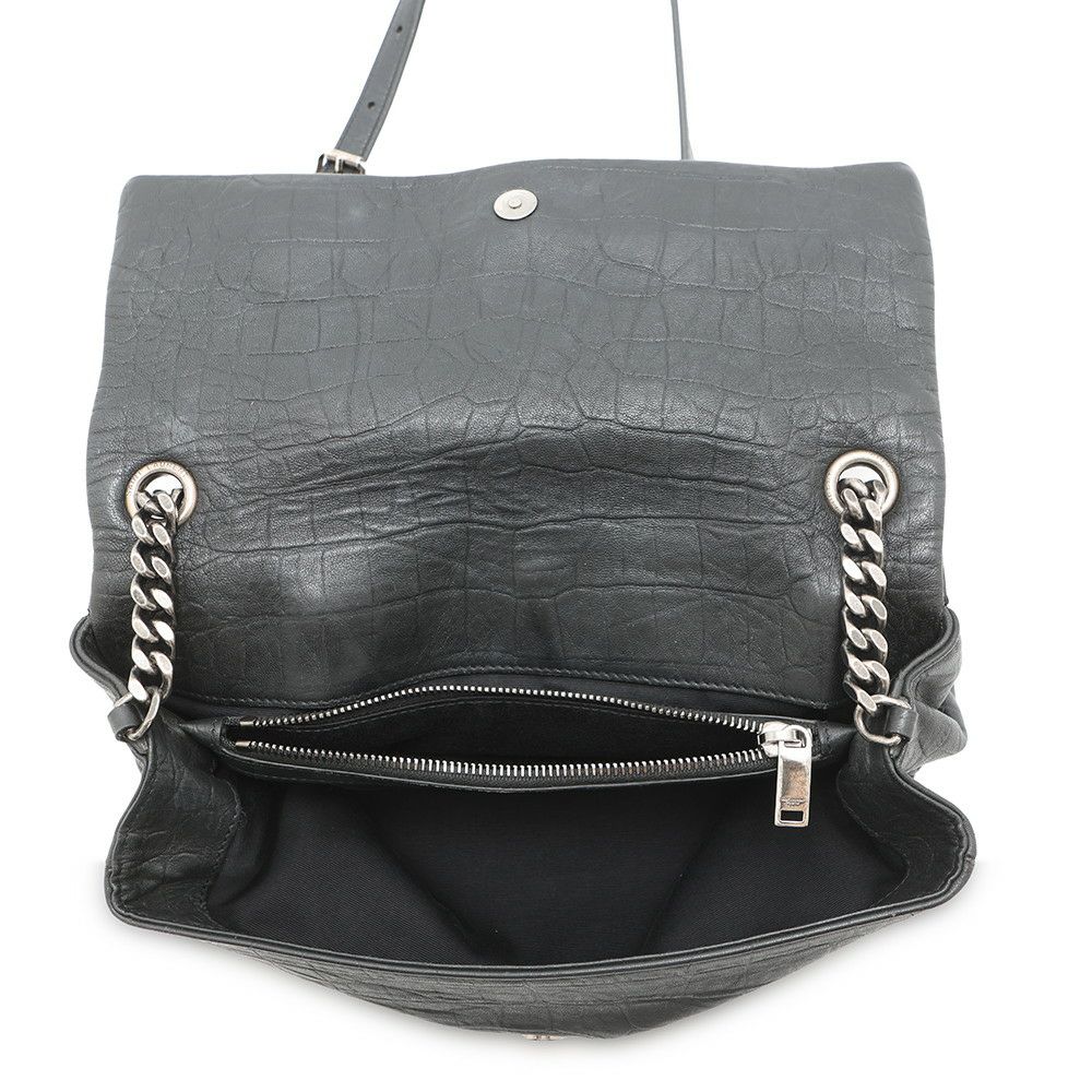 サンローランパリ ショルダーバッグ ウェストハリウッド 型押しレザー 574106 SAINT LAURENT PARIS ブラック 黒