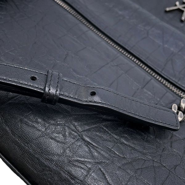 サンローランパリ ショルダーバッグ ウェストハリウッド 型押しレザー 574106 SAINT LAURENT PARIS ブラック 黒