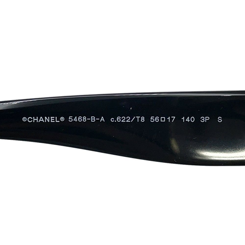 シャネル サングラス ダブルココマーク ラインストーン 56□17 140 5468-B-A CHANEL アイウェア 黒