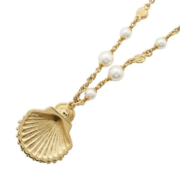 シャネル ネックレス 貝殻 ストラス フェイクパール A23C CHANEL アクセサリー ラインストーン