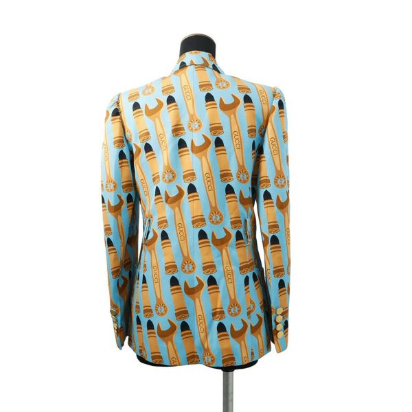 【GUCCI】グッチ テーラードジャケット 38 ピンク×グリーンチェック GUCCI - グッチ GUCCI ジャケットの通販 by KOMEHYO ONLINE