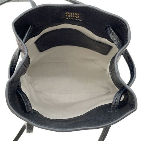 ミュウミュウ ショルダーバッグ ミニ ナッパレザー 5NF460 Miu Miu バッグ 黒