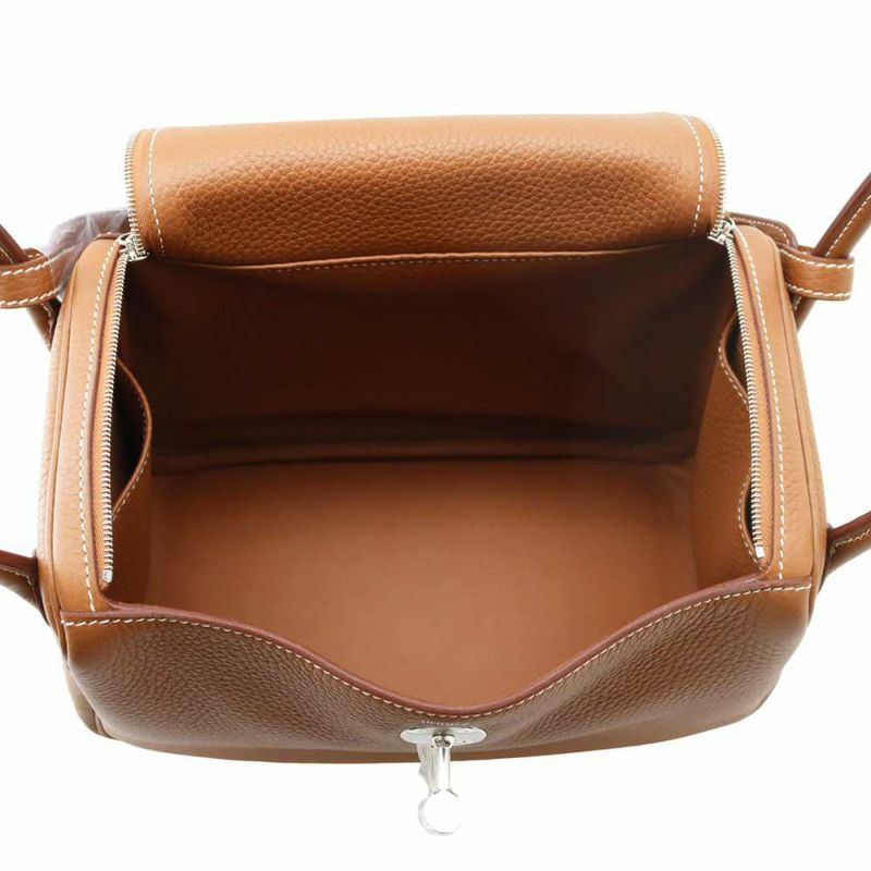 エルメス ハンドバッグ リンディ26 ゴールド/シルバー金具 トリヨンクレマンス W刻印 2wayショルダー