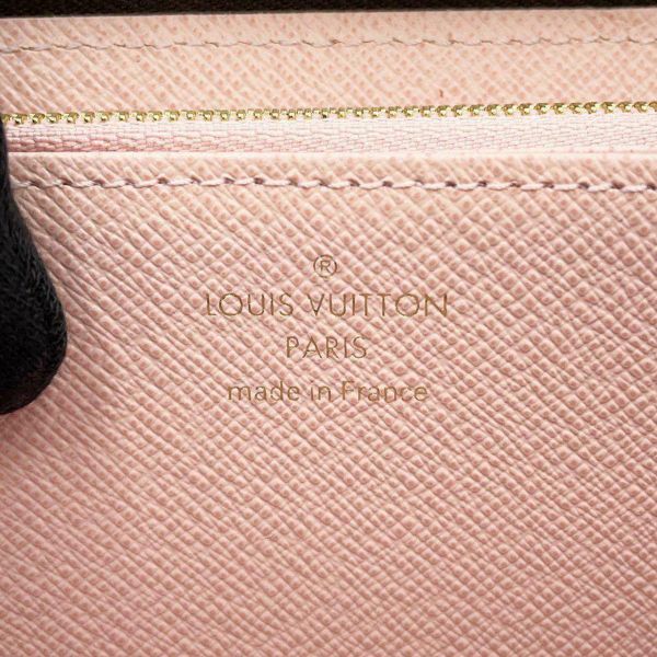 ルイヴィトン 長財布 ダミエ・エベヌ ジッピー・ウォレット N60046 LOUIS VUITTON 財布 ピンク