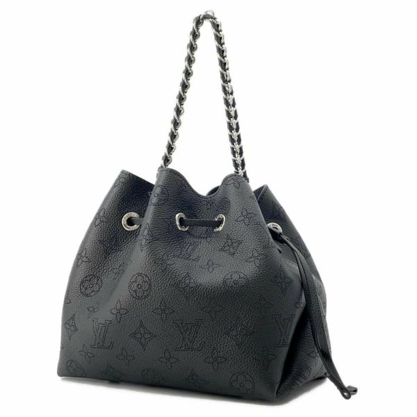 ルイヴィトン ハンドバッグ モノグラム・マヒナ ベラ M57070 LOUIS VUITTON 2wayショルダーバッグ 巾着バッグ 黒 ブラック