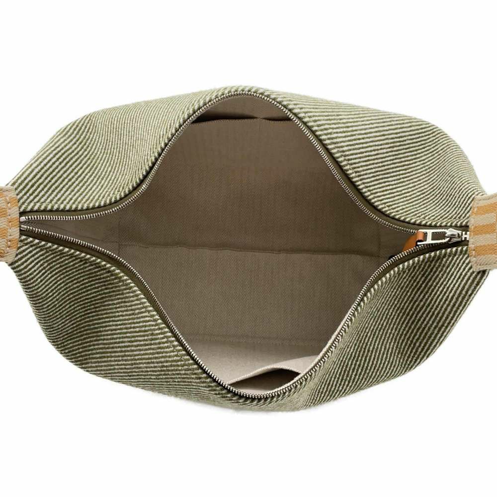 エルメス ポーチ ブリッド・ア・ブラックGM Hナッテ ヴェールフォレ/シルバー金具 キャンバス  トワルアッシュ HERMES バッグ