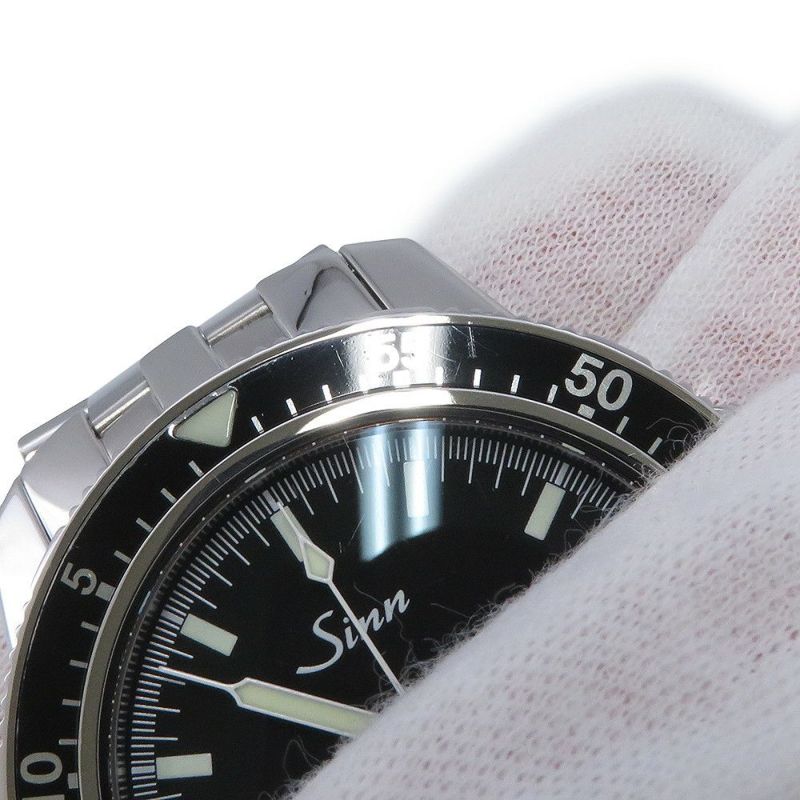 ジン 104 104.ST.SA Sinn 腕時計 黒文字盤