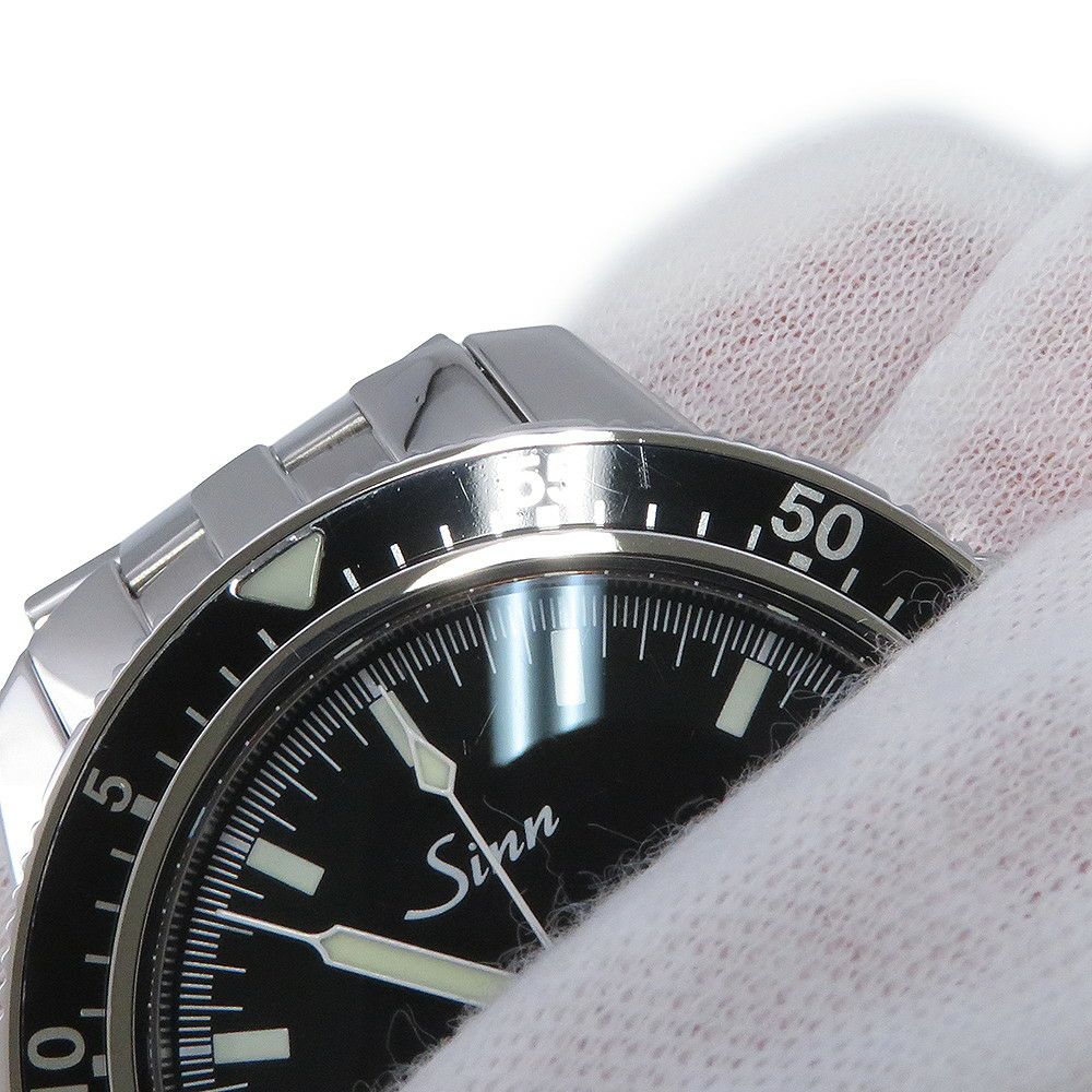 ジン 104 104.ST.SA Sinn 腕時計 黒文字盤