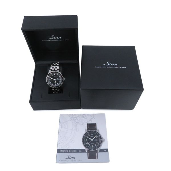 ジン 104 104.ST.SA Sinn 腕時計 黒文字盤