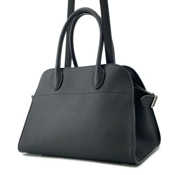 ザ ロウ ハンドバッグ ソフトマルゴー10 レザー W1190 L133 THE ROW バッグ 2wayショルダーバッグ 黒