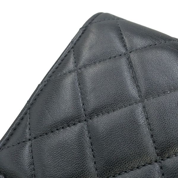 シャネル チェーンウォレット クラシック マトラッセ ココマーク ラムスキン AP0250 CHANEL 財布 黒